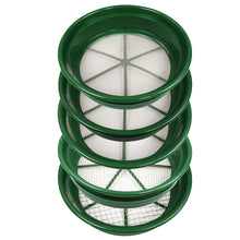 5 pc Green Plastic Classifier Sifter Pan Set Stackable