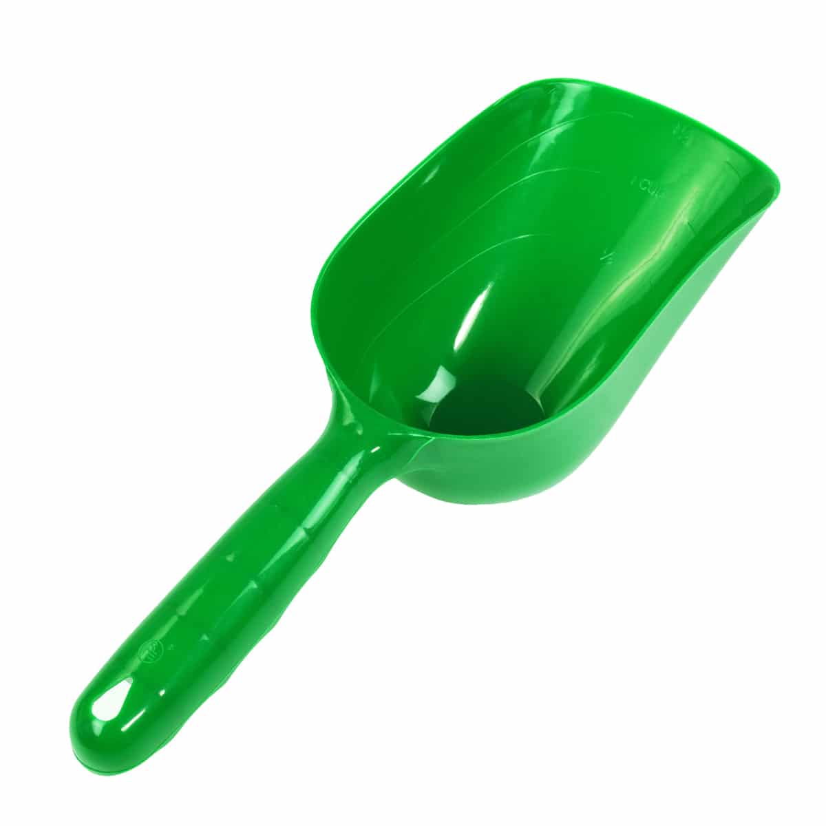 Green Plastic Feed Seed Sand Scoop Hand Trowel 2 Cup Capacity