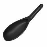 TerraX black plastic sand scoop rear view showing lanyard hole and curved handle