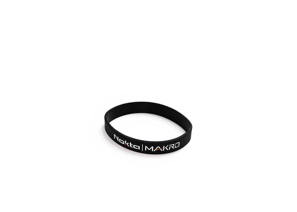 Black rubber wristband accessory for Nokta PulseDive underwater metal detector