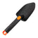 Rubberized thumb grip and hanging eyelet detail on trowel handle