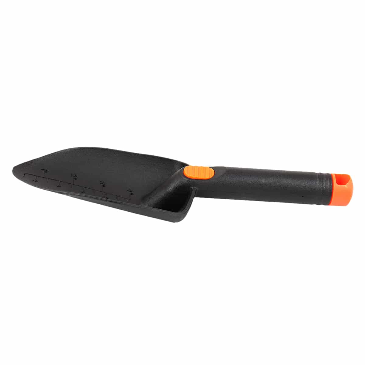 Serious Detecting trowel in use digging soil outdoors