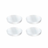 Set of four TerraX neodymium rare earth magnets showing round disc shape and 3/8 inch diameter