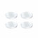 Set of four TerraX neodymium rare earth magnets showing round disc shape and 3/8 inch diameter