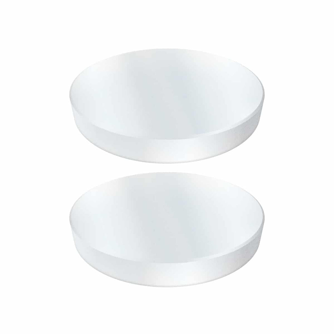 Two TerraX neodymium magnets showing 1/2 inch diameter and nickel-plated finish