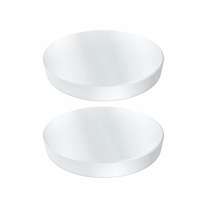 Two TerraX neodymium magnets showing 1/2 inch diameter and nickel-plated finish