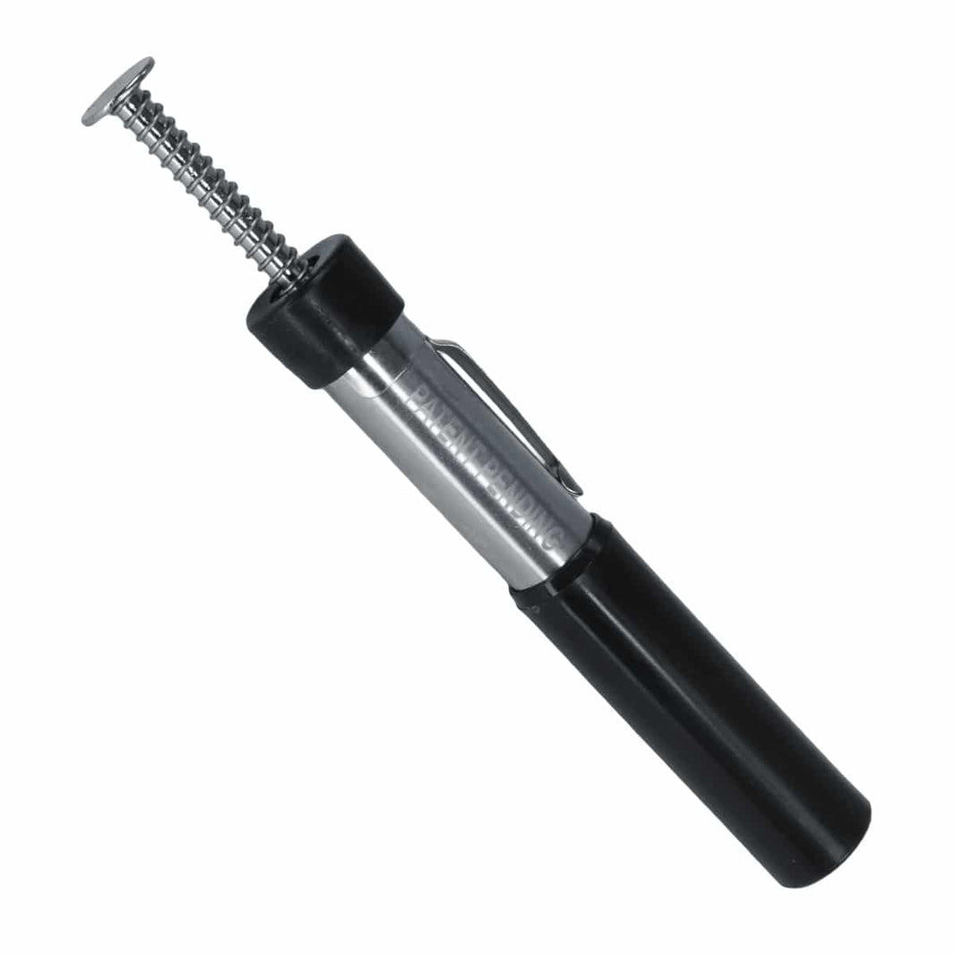 TerraX magnetic separator pen with black body, stainless steel construction and metal pocket clip