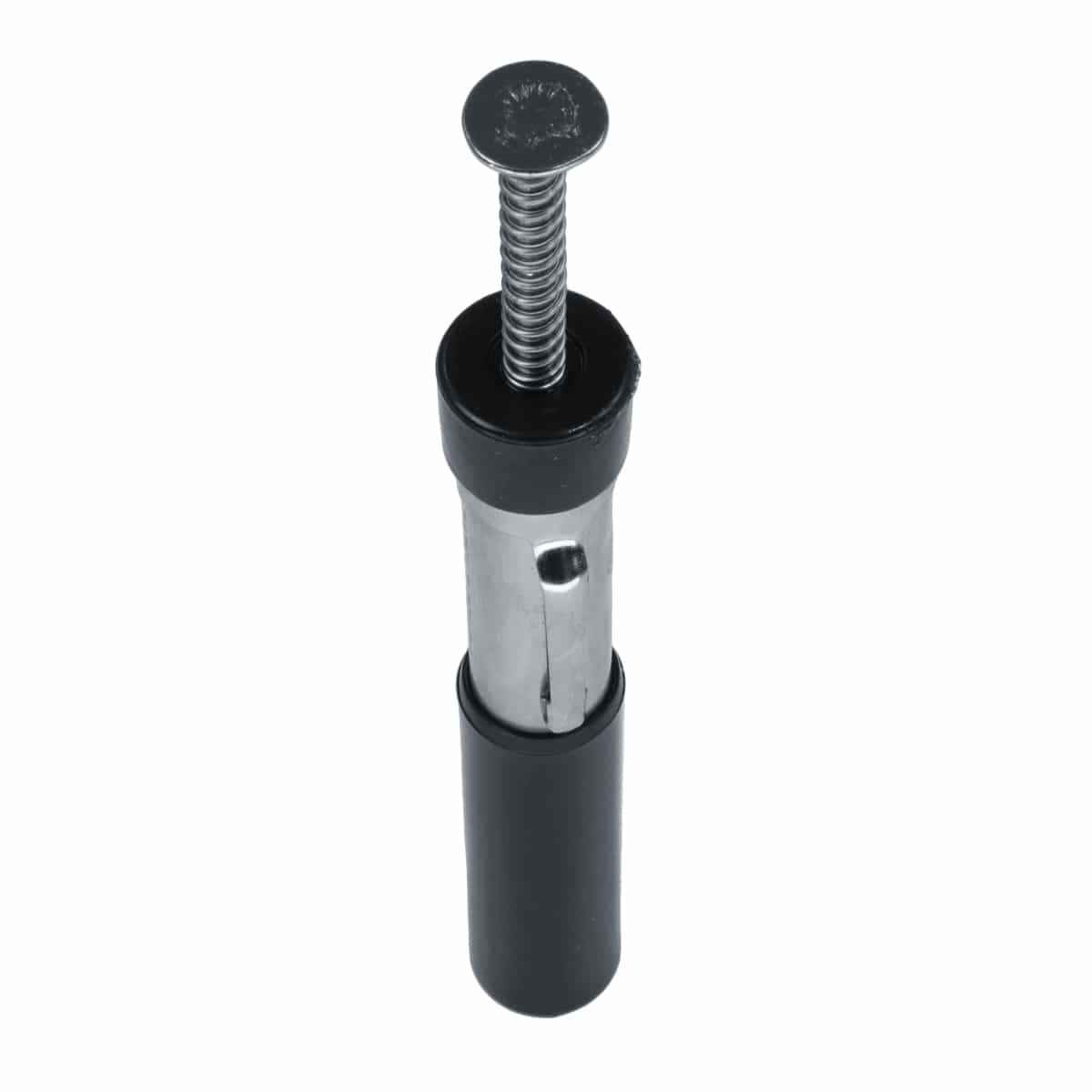 Close-up of TerraX separator pen showing quick-release plunger button and 5/8 inch shielded magnet tip