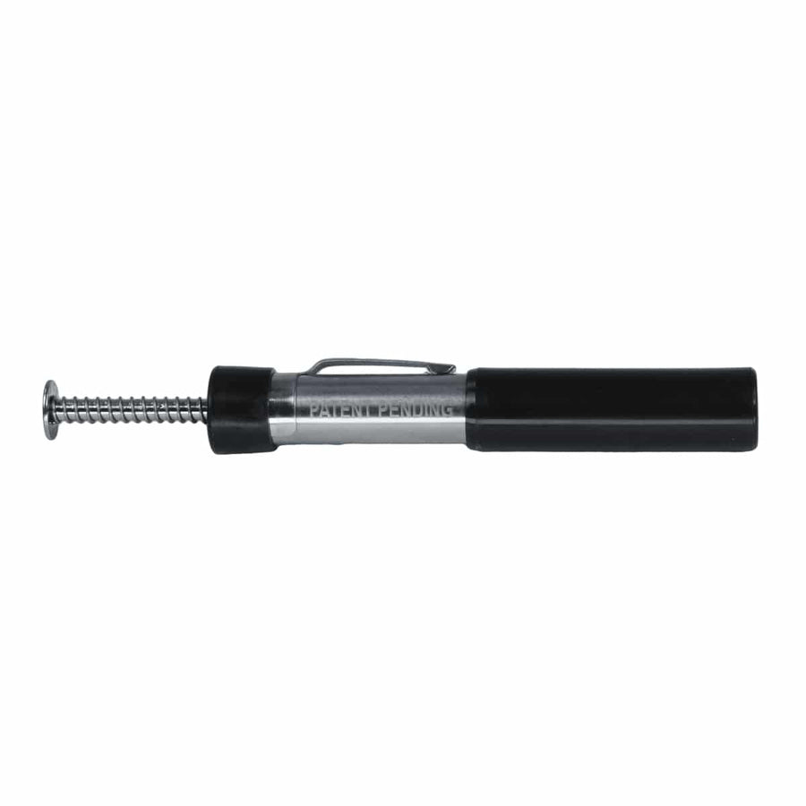 TerraX magnetic separator pen removing black sand particles from gold concentrate in prospecting pan