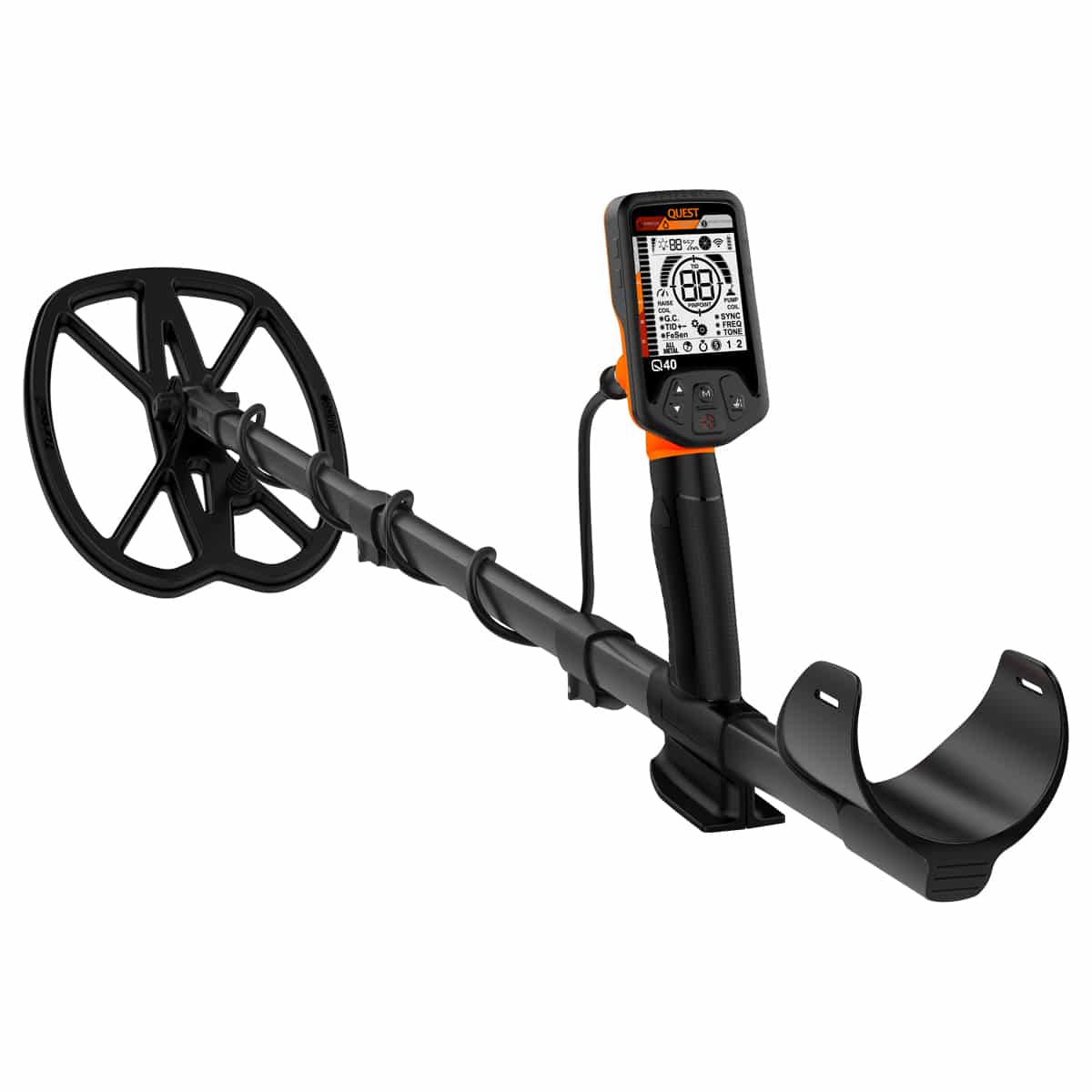 Quest Q40 Metal Detector with 11 x 9" Wide Scan TurboD Waterproof Search Coil (Open Box)