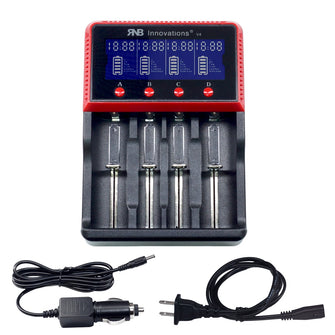 RNB Innovations Smart 4-Slot Portable High-Speed Rechargeable Battery Charger