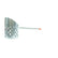 RTG 28-inch stainless steel sand scoop with perforated basket and orange rubber grip handle for dry sand metal detecting