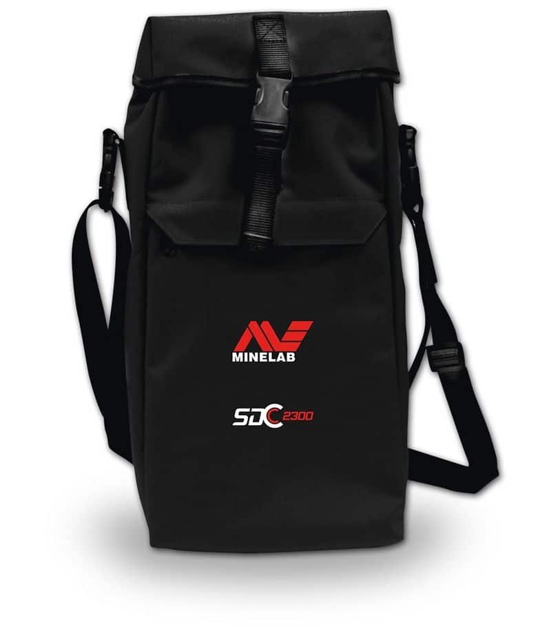 Minelab SDC 2300 metal detector carry bag black fabric construction