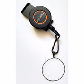 Makro Pointer retractable security lanyard with belt clip and steel ring attachment