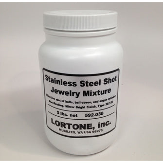 Lortone Stainless Steel Ball & Pin Shot Mix 5 lb for Tumbling Jewelry