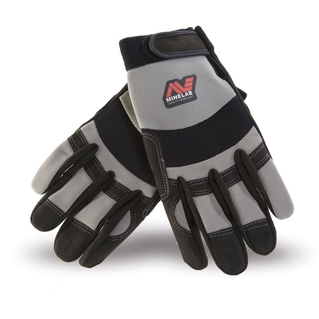 Minelab Digging Gloves Grey & Black Protect Your Hands Universal Fit