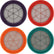 Blue Bowl gold classifier 4-screen set with color-coded stainless steel mesh sifters