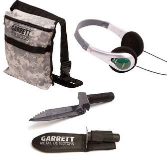 Garrett Edge Metal Detector Digger, Camo Pouch and Treasure Sound Headphones