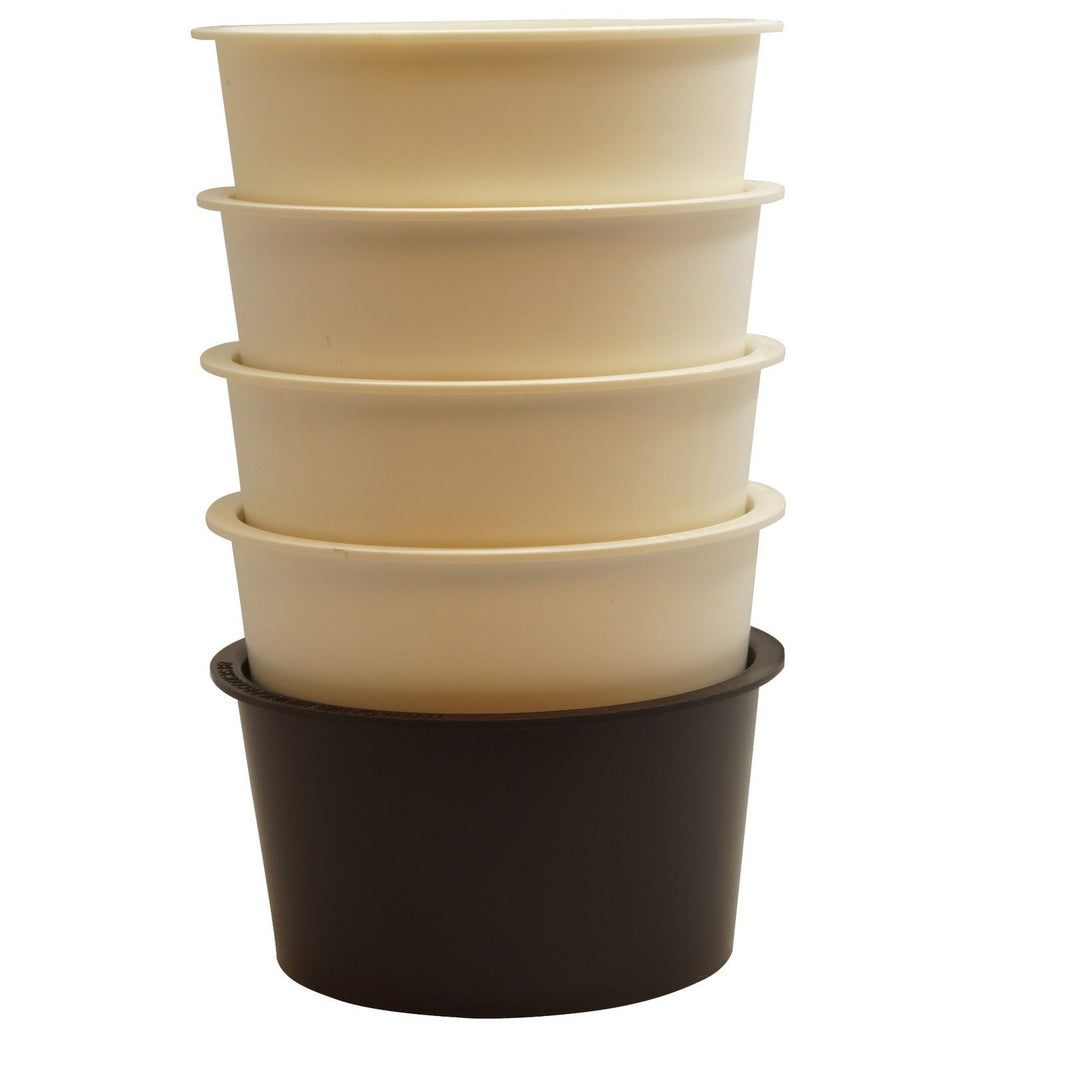 Camel Mining 5-piece gold panning classifier set with stacked mesh screens and solid bottom tub