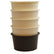 Camel Mining 5-piece gold panning classifier set with stacked mesh screens and solid bottom tub