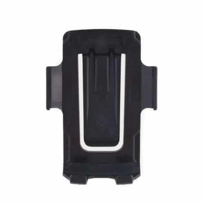 Minelab belt clip for CTX 3030 and GPZ 7000 wireless module showing secure attachment mechanism