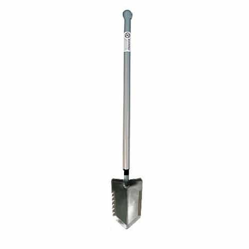 Lesche Sampson Pro-Series shovel with ball-handle and serrated edge blade, 31-inch aircraft-grade steel construction
