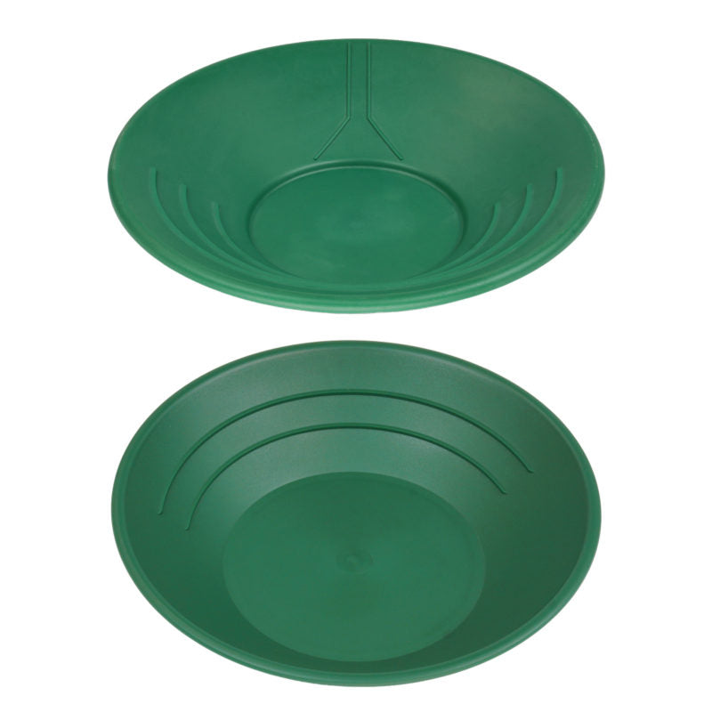 TerraX gold pan set package showing both 10 inch and 14 inch pans included