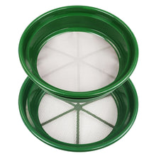 Green Plastic Gold Sifting Pan Classifier Stackable Mesh Sizes 1/8 1/100"