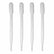 Four graduated plastic droppers with measurement markings for gold prospecting