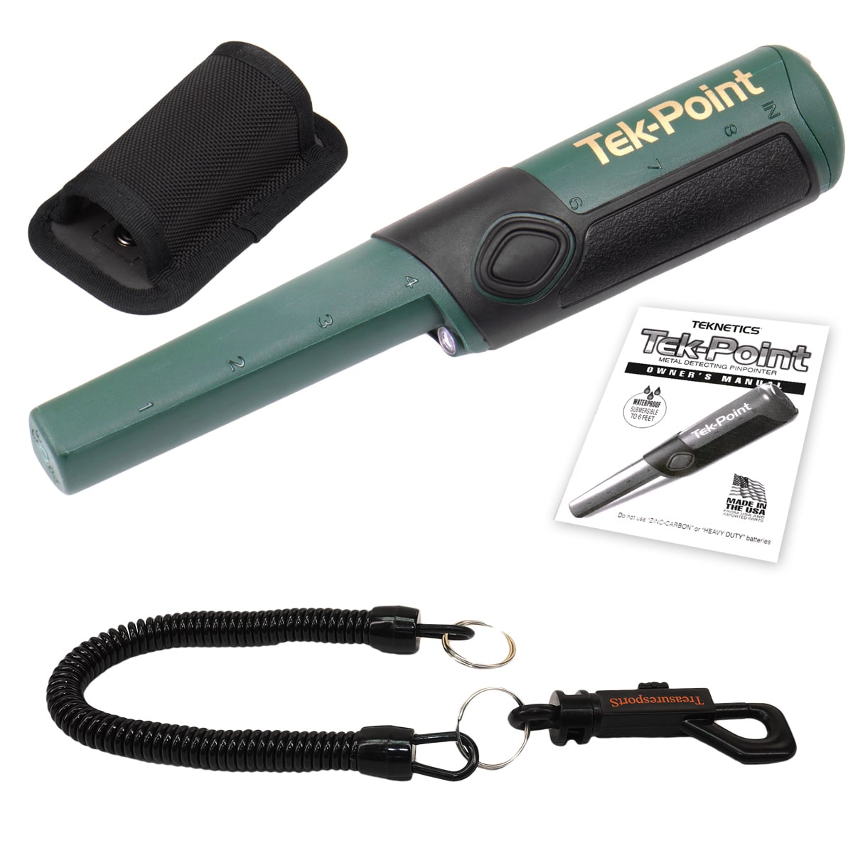 Teknetics TEK-POINT Waterproof Pinpointer Bundle with Black Lanyard - PKSD