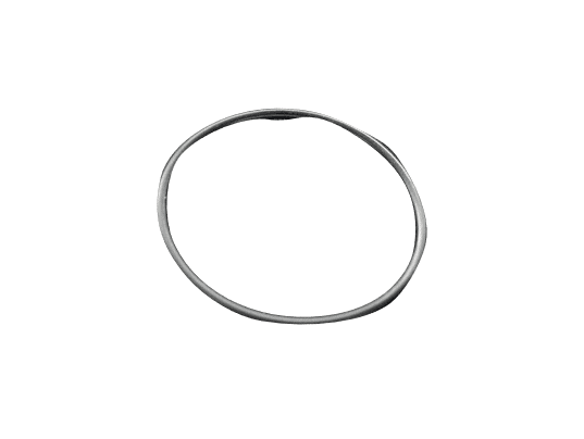 Gray rubber toric washer ring for XP MI-6 and MI-4 pinpointer, isolated on white background