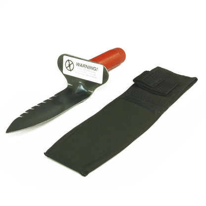 Brown Leather Sheath RIGHT sided & Lesche Digging Tool RIGHT Serrated